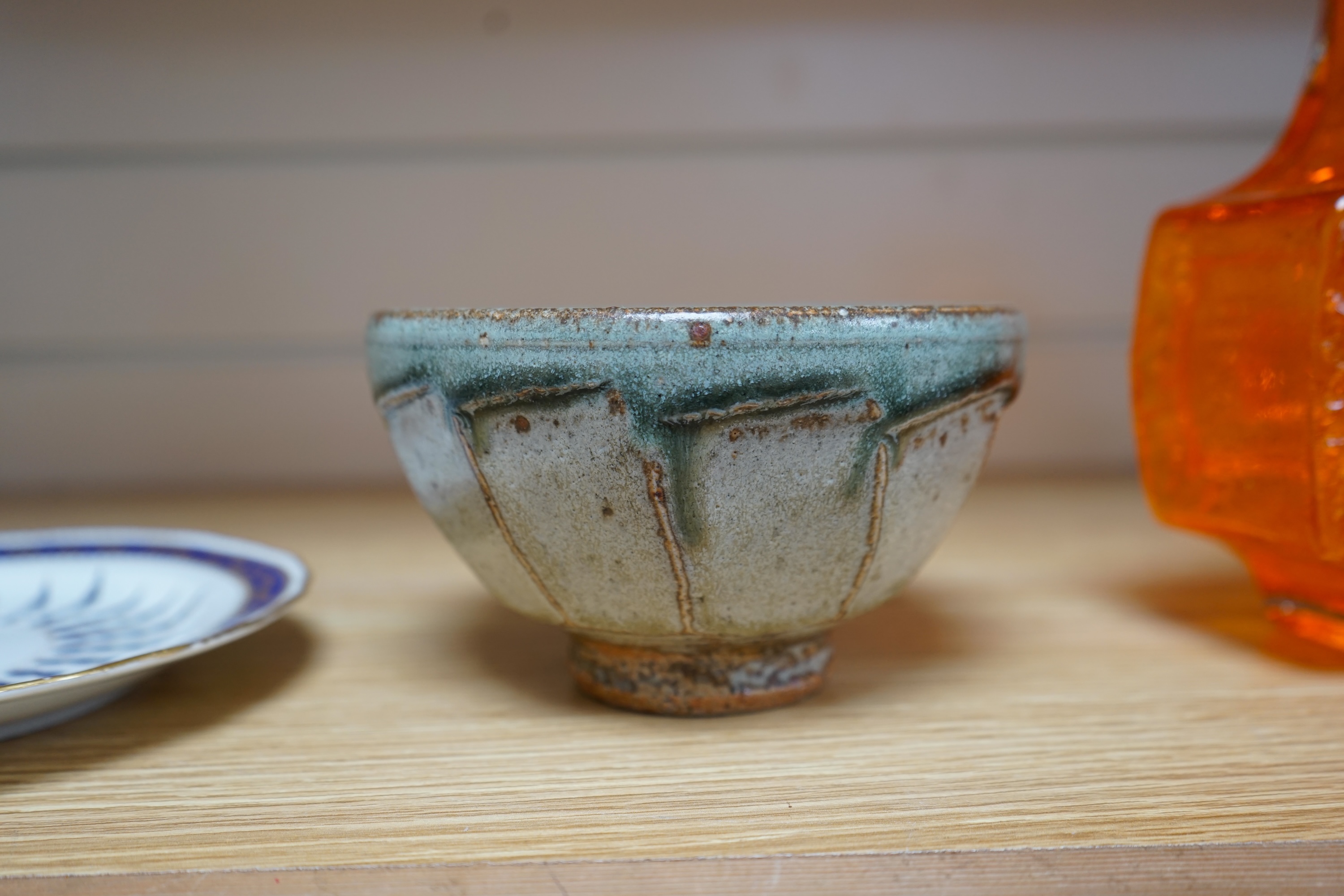 Richard Batterham (1936-2021), a Stoneware studio pottery Bowl, cut-sided, unmarked, 15.5cm in diameter. Condition - good